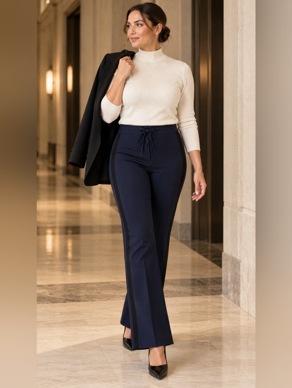 Limited-edition Banana Republic x Olivia Palermo Flare Racer Stripe Trousers 12